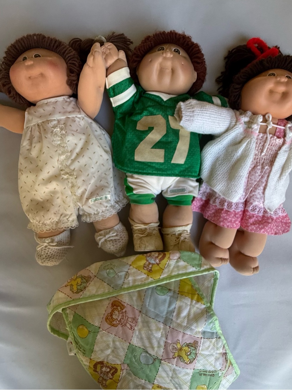 Cabbage Patch Kids Assorted Doll Trio with lot of clothes